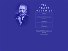 Tablet Screenshot of mcleanfoundation.ca